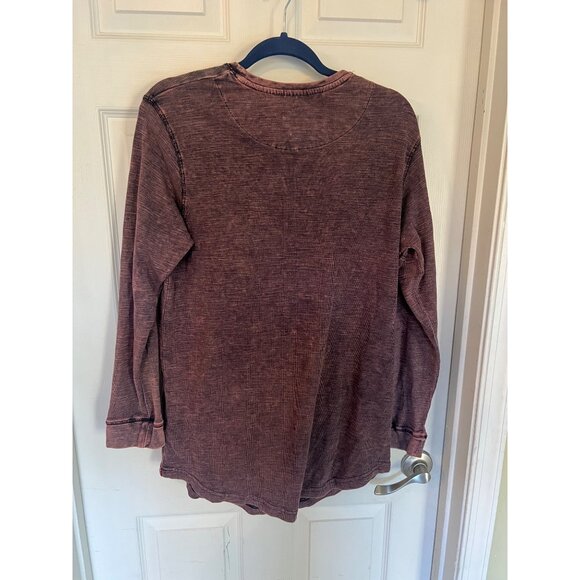 Tranquility Mayhem Pink Burnout Thermal Long Sleeve Men's Top Size Medium - Picture 4 of 8